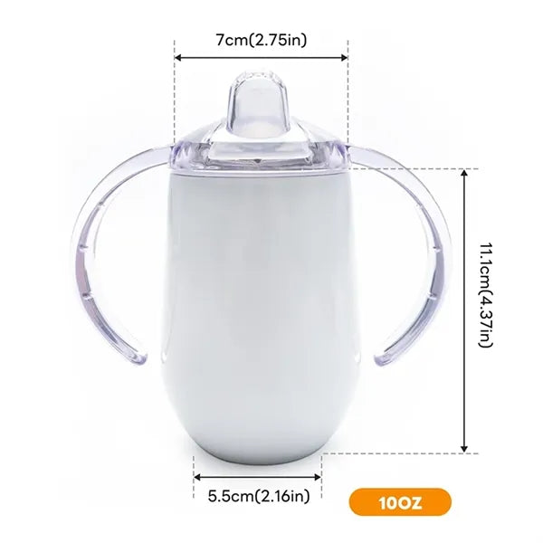 10oz Stainless Steel Sippy Cup With Handles