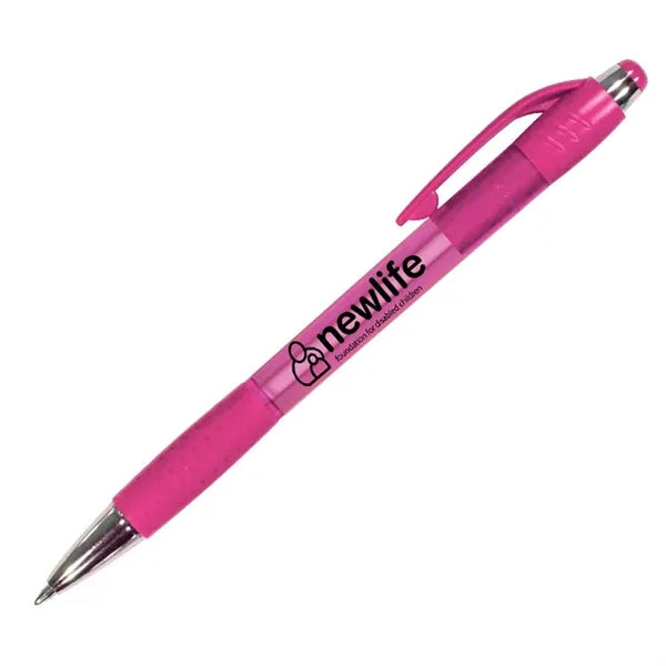 Mardi Gras Grip Pen, Blue Ink