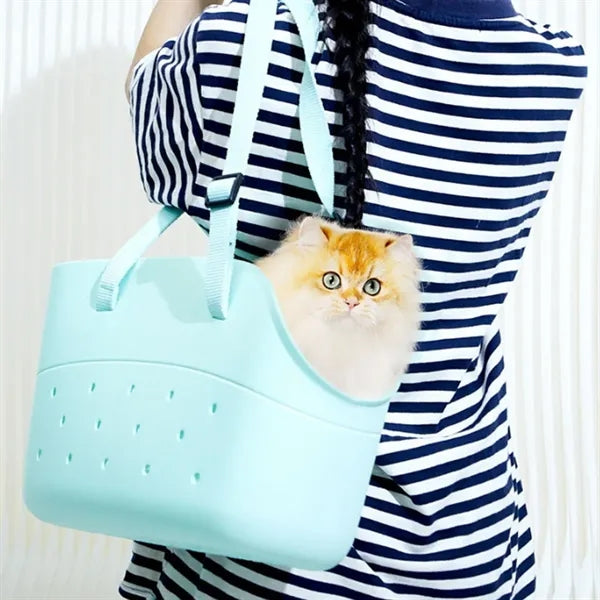 Waterproof EVA Perforated Pet Carrier Tote Bag