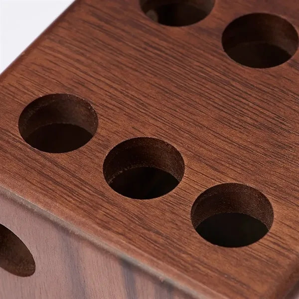 Wooden Dice Pen Holder
