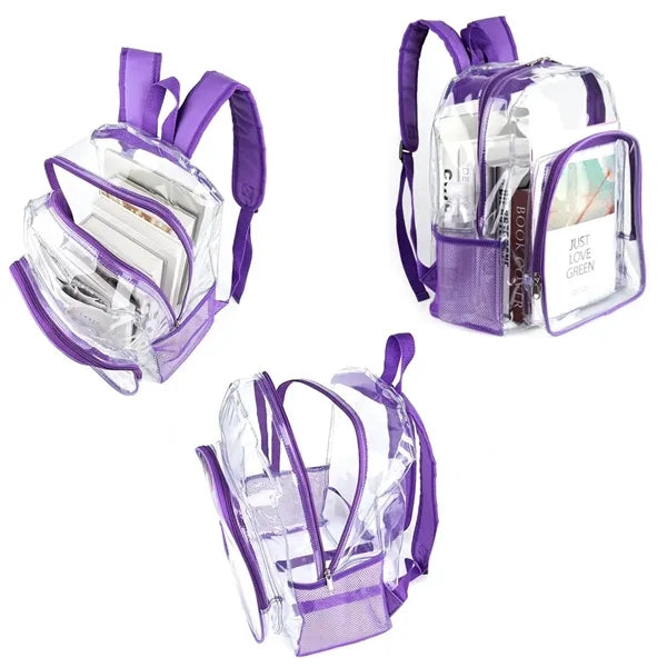 Stadium Approved Duty Clear PVC Security Backpack Bookbag
