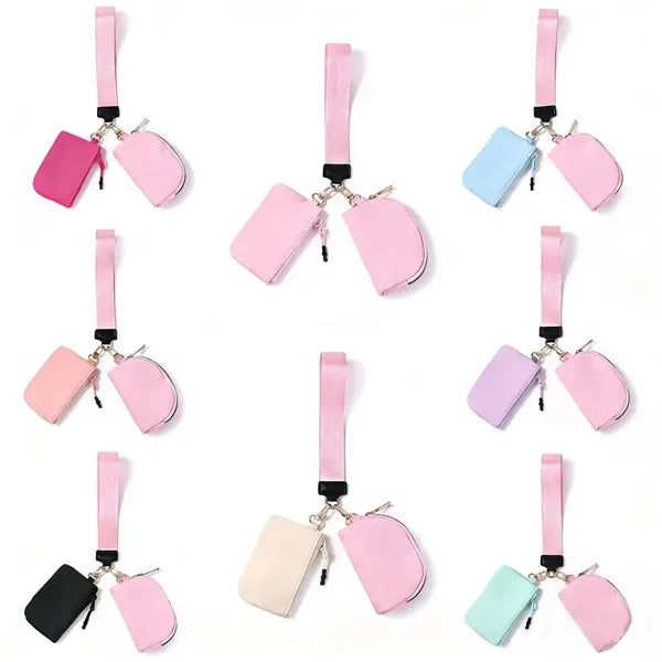 Dual Pouch Wristlet Wallet