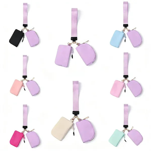Dual Pouch Wristlet Wallet