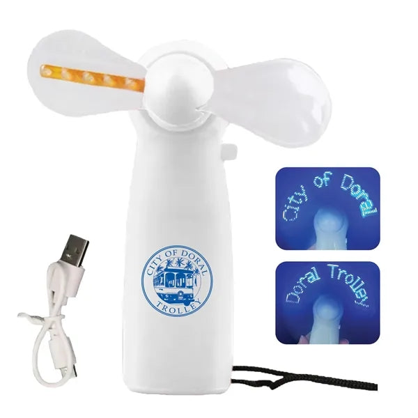 Rechargeable Handheld LED Light-Up Fan