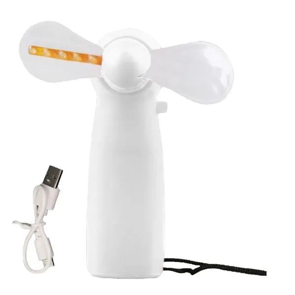 Rechargeable Handheld LED Light-Up Fan