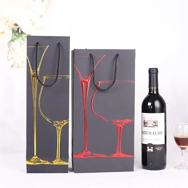 Black Wine Tote Bag