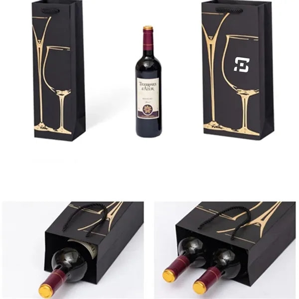 Black Wine Tote Bag