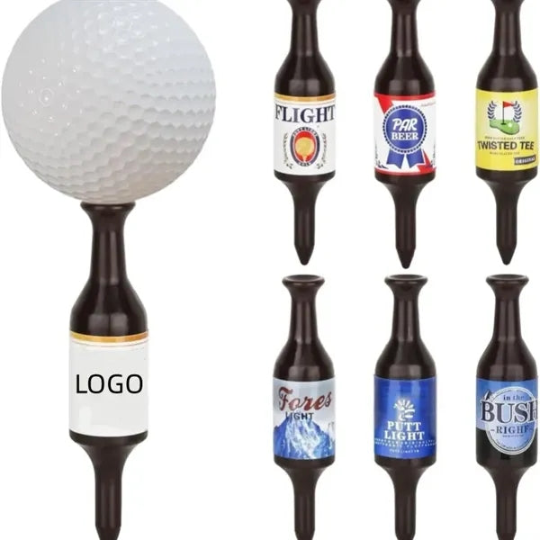 Outdoor Beer Bottle Shape Durable Plastic Golf Tees