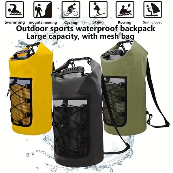 Waterproof Dry Bag Backpack for Beach Kayaking and Camping