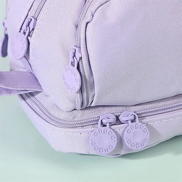 Large Pencil Case with 4 Compartments With Simple Design