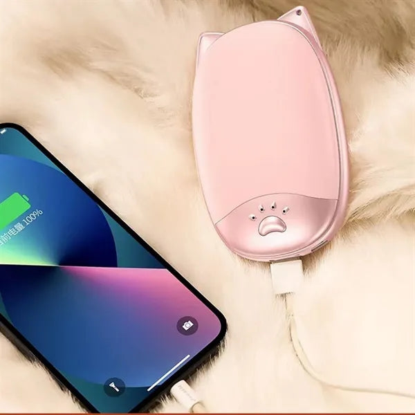 Rechargeable Cat Shape Double Sides Hand Heater Power Bank