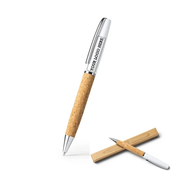 Alton Twist Ball Pen With Body In Natural Cork