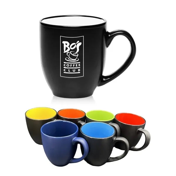 16 oz. Bistro Ceramic Mug - Color Coded Coffee Mugs