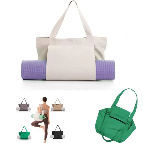 Yoga Pilates Mat Canvas Tote Bag