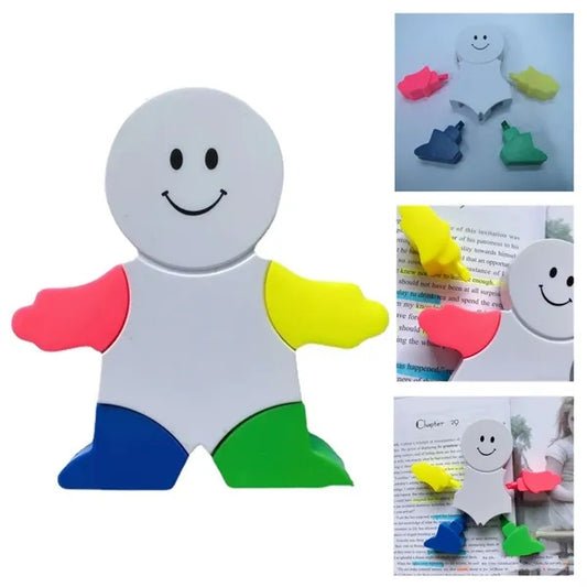 Creative Stationery Multifunctional Four-color Highlighter