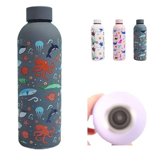 Ocean Pattern Portable Stainless Steel Thermos Cup
