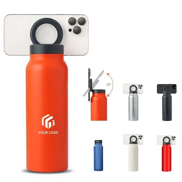 Fitness travel 27oz insulated water bottle with phone holder