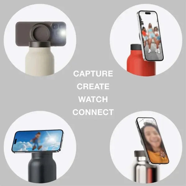Fitness travel 27oz insulated water bottle with phone holder