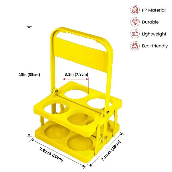 4 Cup Plastic Drink Carrier with Handle