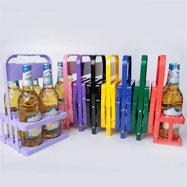 4 Cup Plastic Drink Carrier with Handle