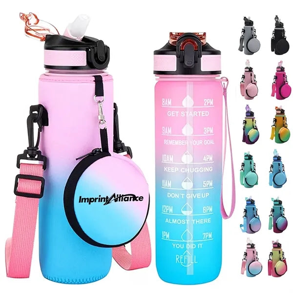 34Oz. Neoprene Water Bottle Sleeve with Strap