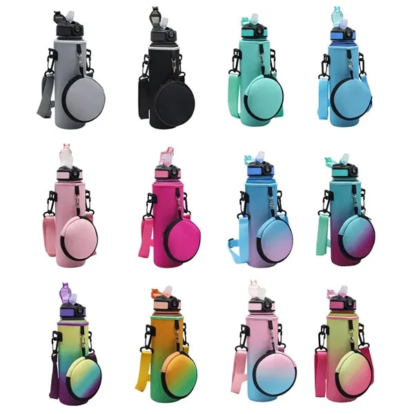 34Oz. Neoprene Water Bottle Sleeve with Strap