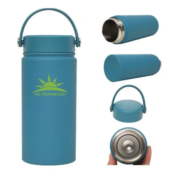 17oz Insulated Carry Handle Lid Water Bottle Sports Flask