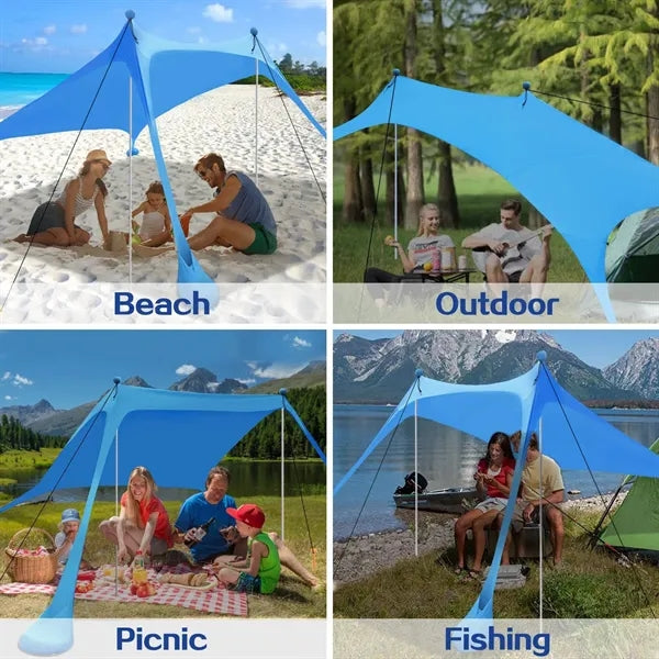 Beach Canopy Pop Up Shade FT Portable with Carry Bag