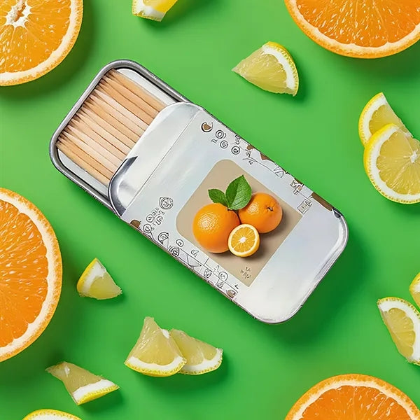 50 pcs Mint Flavored Toothpicks, Cinnamon, Lemon, Coffee