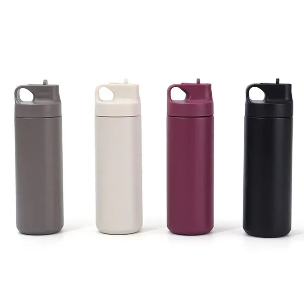 18 Oz Stainless Steel Insulated Straw Tumbler With Handle