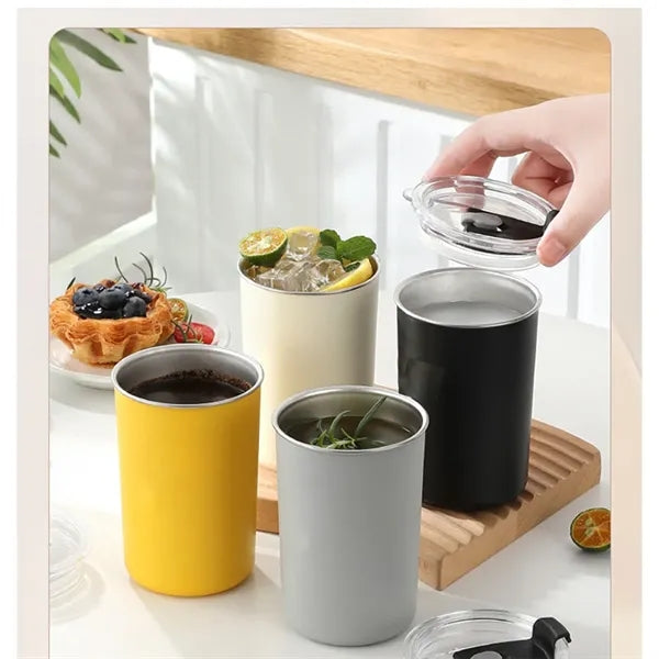 12oz Double-Wall Travel Coffee Cup with Lid