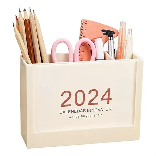 Desk Organizer With 12 Months Calendar