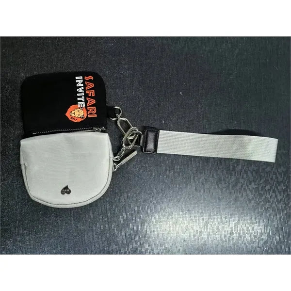Mini Zip Around Dual Pouch Portable Wristlet/Wallet