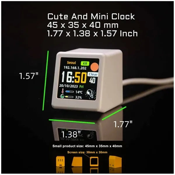 Desktop Weather Clock With Animated Display