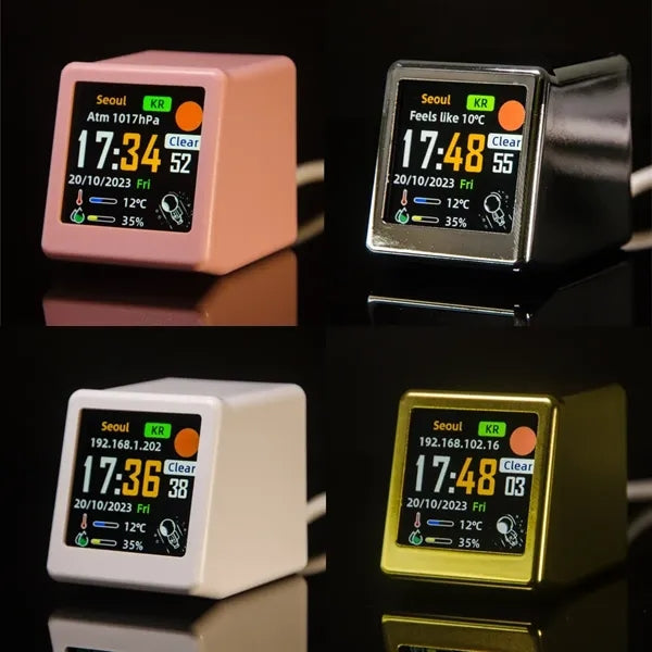 Desktop Weather Clock With Animated Display