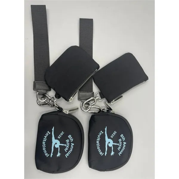 Mini Zip Around Dual Pouch Portable Wristlet/Wallet