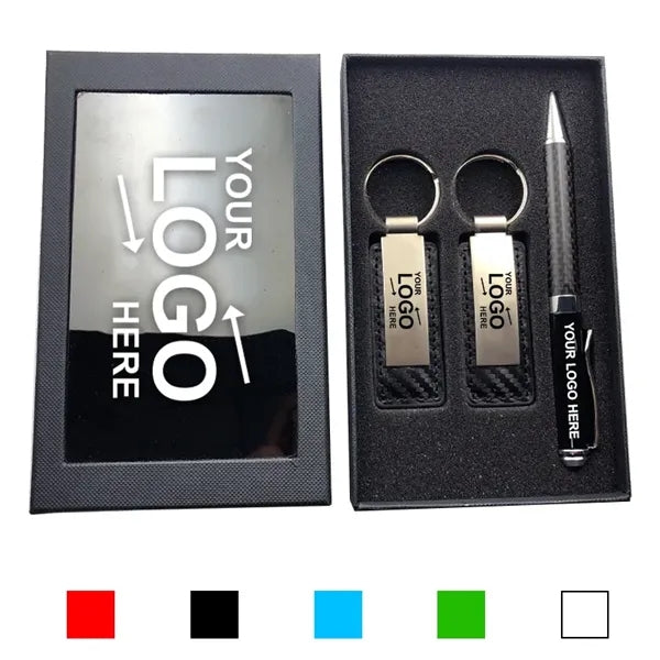 Two Keychains One Pen Gift Set