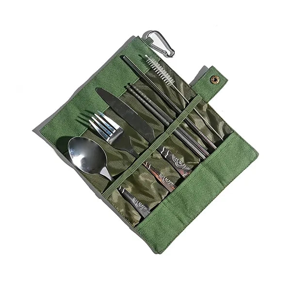 Portable 7 pcs Stainless Steel Cutlery Set