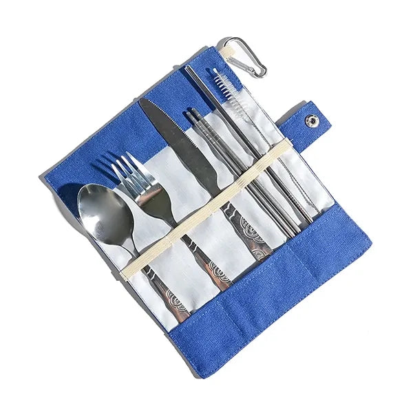 Portable 7 pcs Stainless Steel Cutlery Set