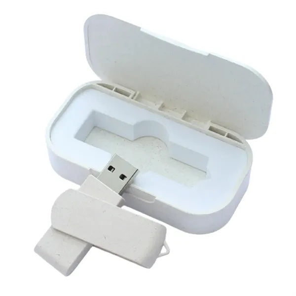 Eco-Friendly Wheat Straw USB Flash Drive With Gift Box