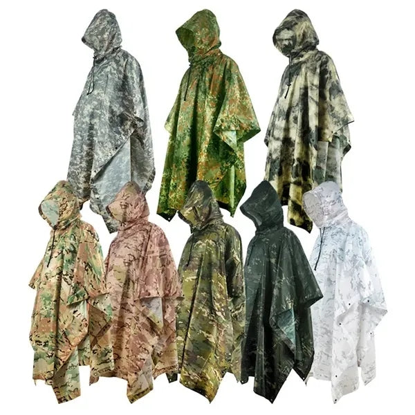 Waterproof Rain Poncho with Hood