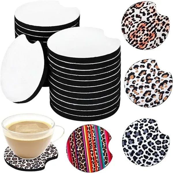 Sublimation Blank Rubber Car Coasters