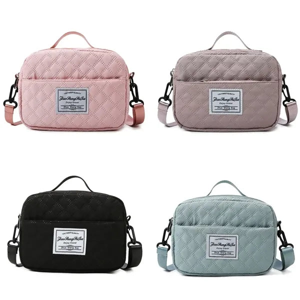 Quilted Travel Gym Tote Carry On Bag Wet Dry Shoe Pocket
