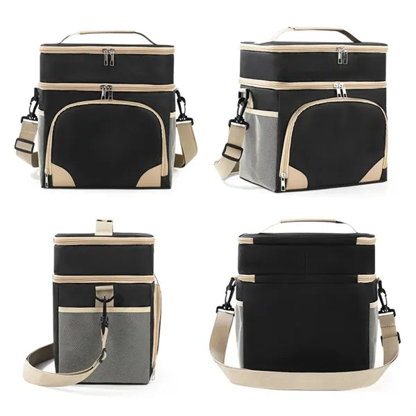 Insulated Picnic Lunch Bag with Double Layer Design