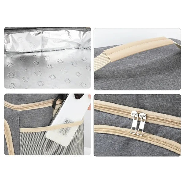 Insulated Picnic Lunch Bag with Double Layer Design