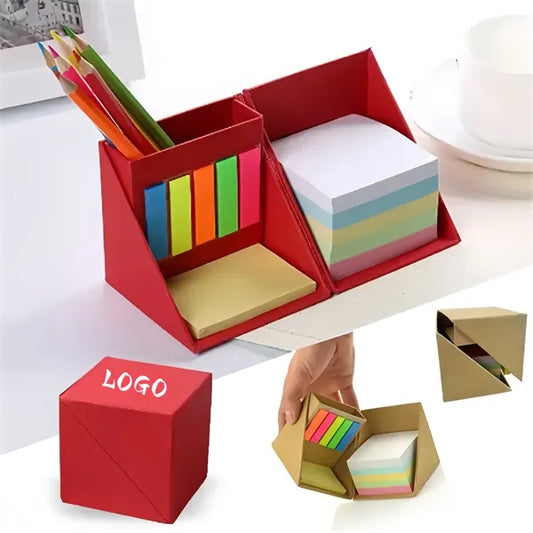 Office Writing Memo Pad Sticky Note Cube Organizer