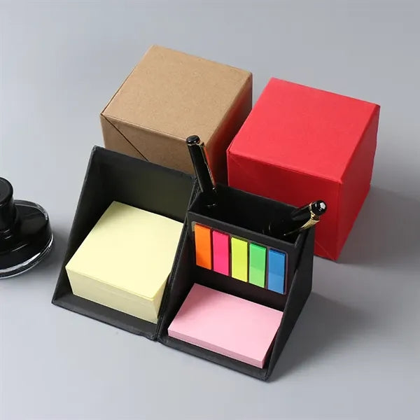 Office Writing Memo Pad Sticky Note Cube Organizer