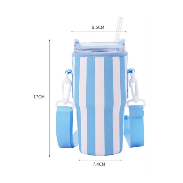 20Oz. Striped Insulated Water Bottle Sleeve with Handles