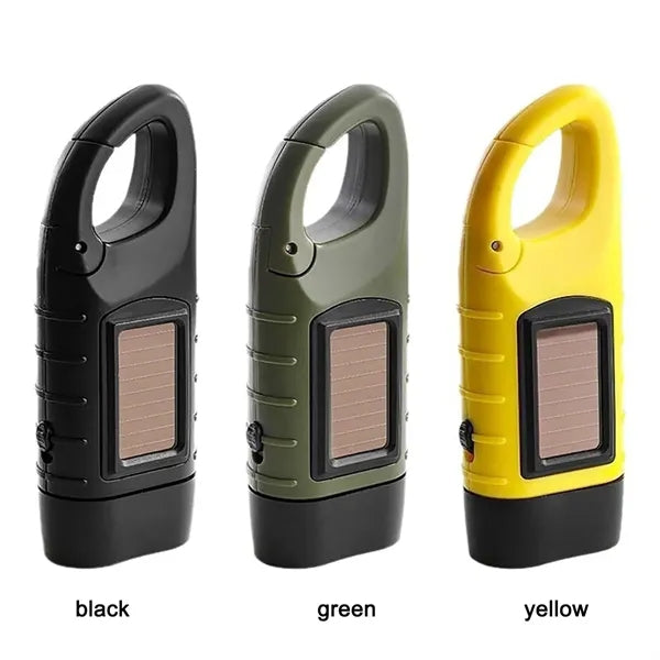 USB Charing Hand Crank Solar Flashlight