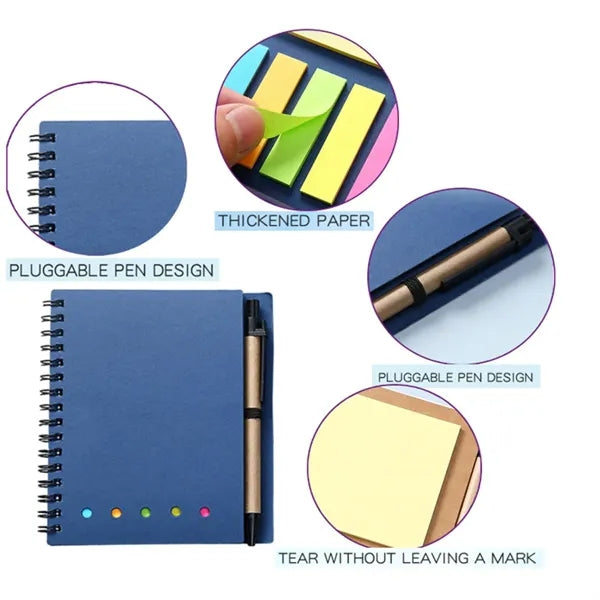 Sticky Notes Notebook With Pen